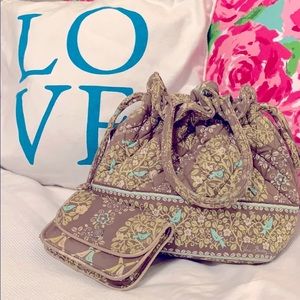 Very Bradley purse with free wallet.